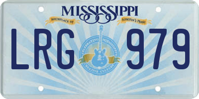 MS license plate LRG979