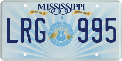 MS license plate LRG995