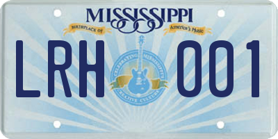 MS license plate LRH001