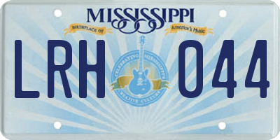 MS license plate LRH044