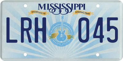 MS license plate LRH045