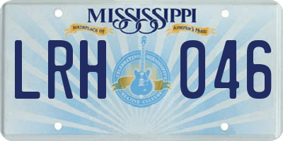 MS license plate LRH046
