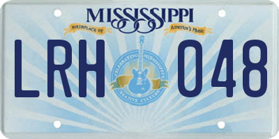 MS license plate LRH048