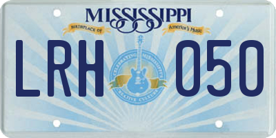 MS license plate LRH050