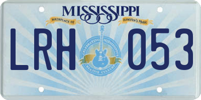 MS license plate LRH053