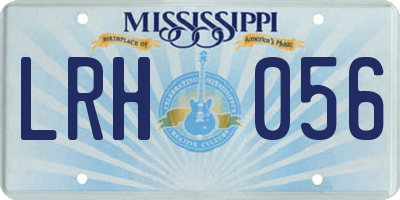 MS license plate LRH056