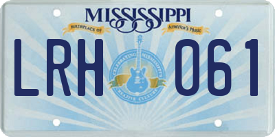 MS license plate LRH061