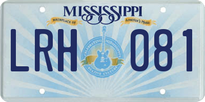 MS license plate LRH081