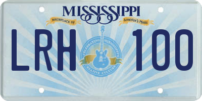 MS license plate LRH100