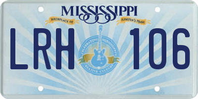 MS license plate LRH106