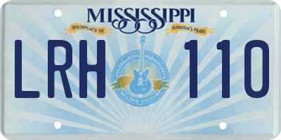 MS license plate LRH110