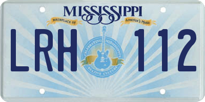 MS license plate LRH112