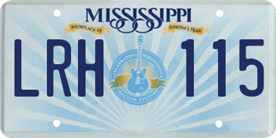 MS license plate LRH115