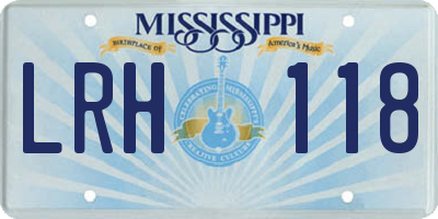 MS license plate LRH118