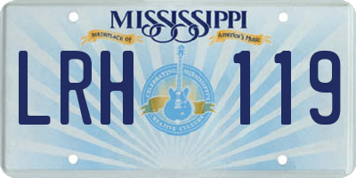 MS license plate LRH119