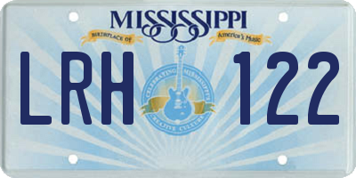 MS license plate LRH122