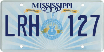 MS license plate LRH127