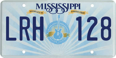 MS license plate LRH128