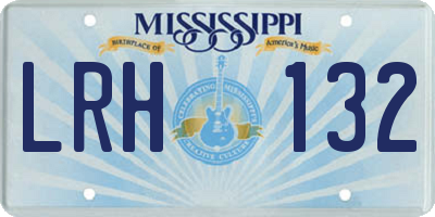 MS license plate LRH132
