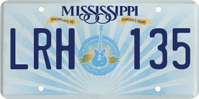 MS license plate LRH135