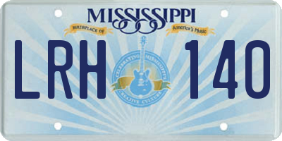 MS license plate LRH140