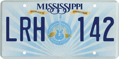 MS license plate LRH142