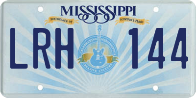 MS license plate LRH144
