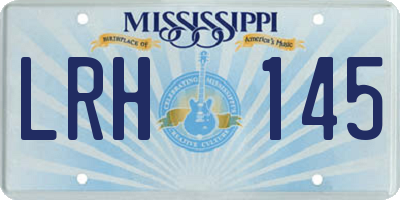 MS license plate LRH145
