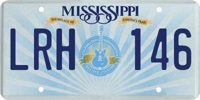 MS license plate LRH146