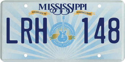 MS license plate LRH148