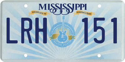 MS license plate LRH151