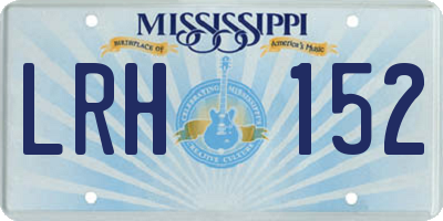 MS license plate LRH152