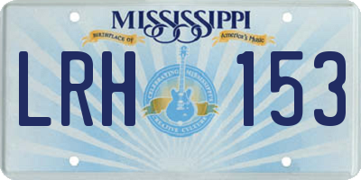 MS license plate LRH153