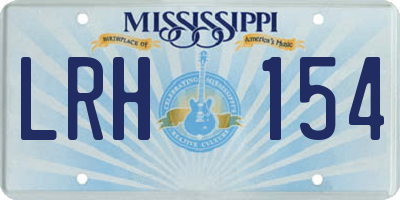 MS license plate LRH154