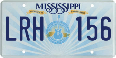 MS license plate LRH156