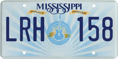 MS license plate LRH158