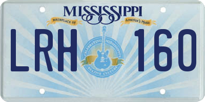 MS license plate LRH160