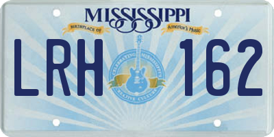 MS license plate LRH162