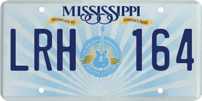 MS license plate LRH164