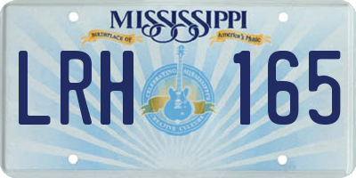 MS license plate LRH165