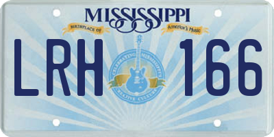 MS license plate LRH166