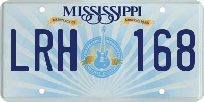 MS license plate LRH168