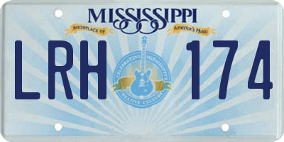 MS license plate LRH174