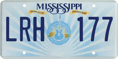 MS license plate LRH177