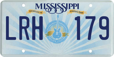 MS license plate LRH179