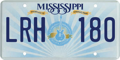 MS license plate LRH180