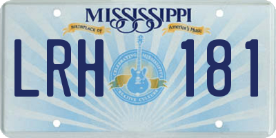 MS license plate LRH181