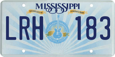 MS license plate LRH183