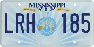 MS license plate LRH185