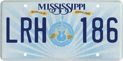 MS license plate LRH186